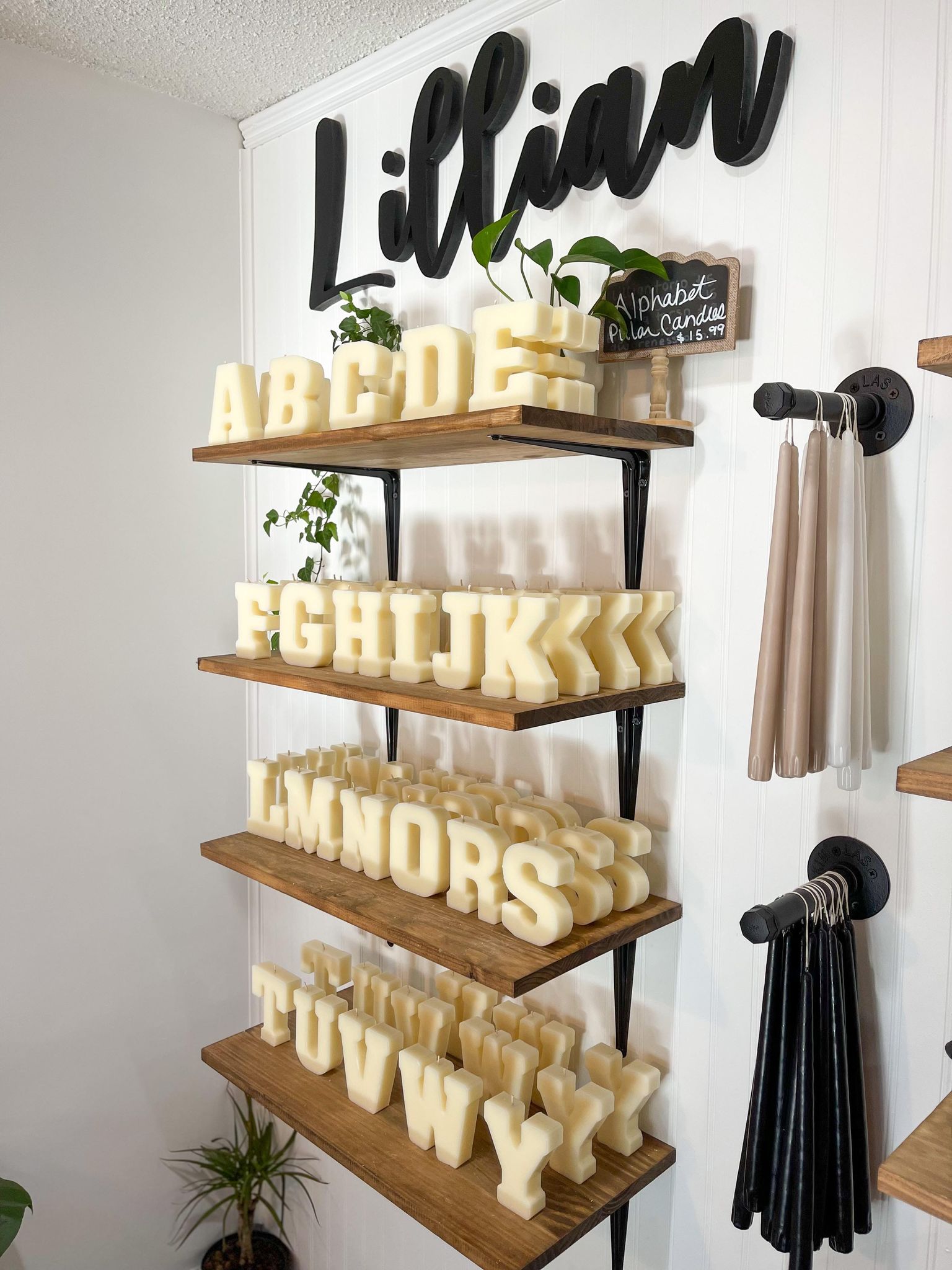 LC Alphabet Candles | LILLIAN COMPANY